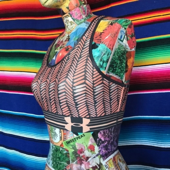 Under Armour Other - Under Armour UA Chevron Abstract Sports Bra Painted Contrasting